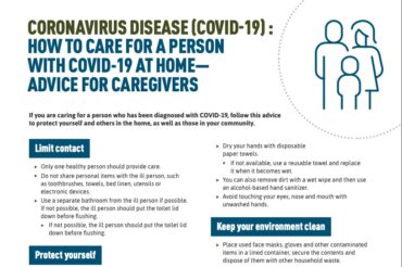 How to care for a person with COVID-19 at home – Advice for caregivers